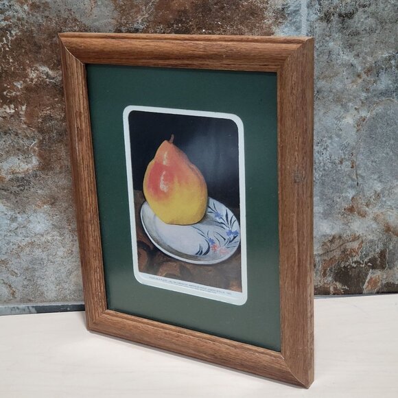 Framed Print Pear On A Plate Oil On Canvas by American Artist Joseph Stella 1925 - Picture 13 of 13